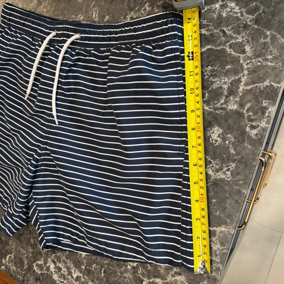 H&M Blue & White Stripe Swim Trunks/Shorts - Picture 6 of 7